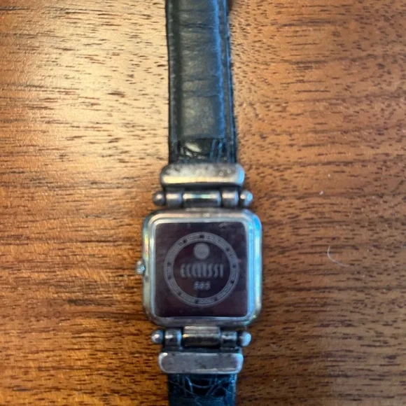 Ecclissi Sterling Silver Watch with Leather Band - Picture 3 of 4